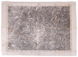 1940 Barót és Kézivásárhely környékének katonai térképe. Rajtuk az 1940. évi Bécsi döntéssel megálla...