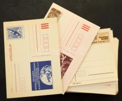 240 db használatlan díjjegyes levelezőlap, javarészt különbözőek