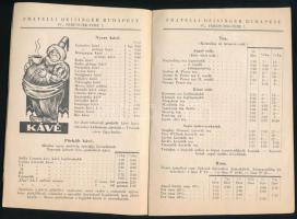 cca 1930 Bp. IV. Ferenciek tere, Fratelli Deisinger Kávé- é s Tea Behozatali Cég árjegyzéke
