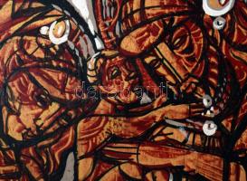 Xantus Gyula (1919-1993): Szent család (cím nélkül). Olaj, karton. Jelzés nélkül. Proveniencia: a mű...