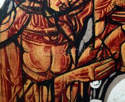 Xantus Gyula (1919-1993): Szent család (cím nélkül). Olaj, karton. Jelzés nélkül. Proveniencia: a mű...