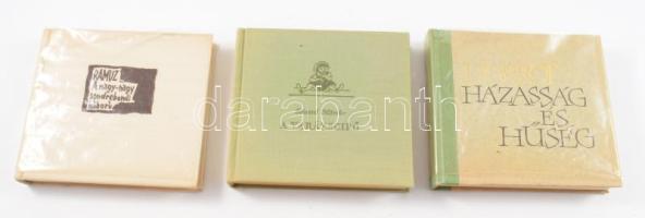 6 db könyv: Denis Diderot: Házasság és hűség. (Számozott, 625./1300 példány.); Eduard Mörike: A vará...