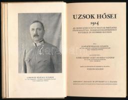 Szakall Kálmán, losonczi: Uzsok hősei 1914. Az orosz kézre került magyar területek felszabadítása 1914 november és december havában. (Bp.), 1940. Széchenyi Irodalmi és Művészeti Rt., (Koródi Mihály és Fia ny.), 94 p. Egyetlen kiadás. Losonczi Szakall Kálmán (1876-1940) első világháborús hadtörténeti munkáját oldalszámozáson belül számos egész oldalas térképvázlat, hadműveleti vázlat és ábra kíséri. Kiadói egészvászon-kötés, a hátsó szennylap és az utolsó két lap hiányzik!