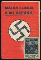 1933 "Nemzeti szocialista testvéreimhez!" írta: Viola Béla, rajta az Egyesült Magyar Nemzeti Szocialista Párt Országos Központ címkéje, 15p