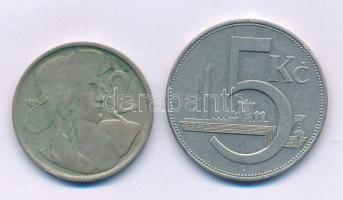 Csehszlovákia 1938. 5K Ni + 1948. 2K Cu-Ni T:XF ph.
Czechoslovakia 1938. 5 Korun Ni + 1948. 2 Korun...