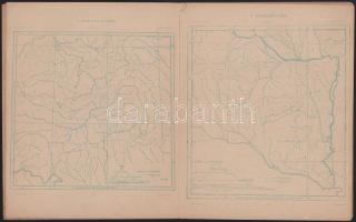 Térkép-vázlatok teljes füzet 1921 Franklin 39. térképpel. Kiadói papírborítóval