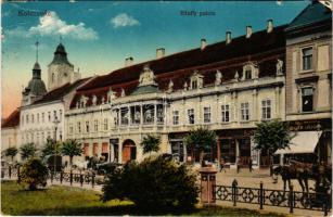 1917 Kolozsvár, Cluj; Bánffy palota, üzletek / palace, shops (EM)