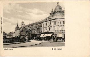 Kolozsvár, Cluj; Bánffy palota, Jeney Lajos üzlete. Kováts P. fiai kiadása / palace, shops (EK)
