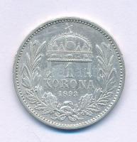 1893KB 1K Ag "Ferenc József" T:VF patina Adamo K5