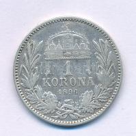1896KB 1K Ag "Ferenc József" T:VF,F patina Adamo K5