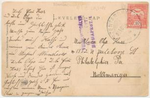 1914 Temesszentandrás, Szentandrás, Sanandrei; Templom, paplak / church, vicarage. Art Nouveau, flor...