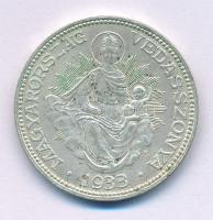 1933. 2P Ag "Madonna" T:XF,VF patina Adamo P7