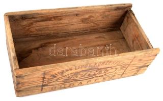 cca 1940 Fabriczky Lipót konzervgyára Budapest fadoboz, 32x16 cm