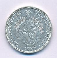 1936. 2P Ag "Madonna" T:XF,VF  Adamo P7