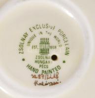 Zsolnay, Kézzel festett, jelzett, hibátlan 14,5 cm