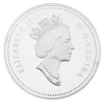 Kanada 1993. 1$ Ag "Stanley-kupa jégkorong" eredeti dísztokban tanúsítvánnyal T:PP Canada 1993. 1 Dollar Ag "Stanley Cup hockey" in original case with certificate C:PP Krause KM#235