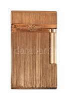 St Dupont jelzésű öngyújtó, aranyozott, szálcsiszolt fém