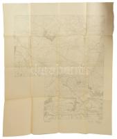 ca 1910 Dzikowiny, Lengyelország nagy méretű katonai térkép 84x70 cm