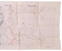 1917 Lengyelország, Smarzow és környéke világháborús katonai térkép. 107x57 cm + Mogila és környéke ...