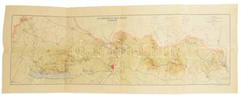 1938 Az országos kék-jelzés térképe, 1:500 000, kiadja: M. Kir. Térképészeti Intézet, 30×91 cm