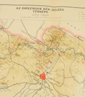 1938 Az országos kék-jelzés térképe, 1:500 000, kiadja: M. Kir. Térképészeti Intézet, 30×91 cm