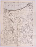 1944 marcali és a Balatonmáriafürdő környékének katonai térképe. 1: 50 000 48x64 cm
