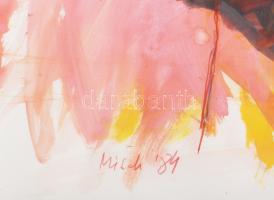 Misch Ádám (1935-1995): Kop (energikus hangulat), 1984. Vegyes technika, papír, jelezve középen lent...