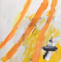 Misch Ádám (1935-1995): Felfelé (cím nélkül), 1989. Vegyes technika, papír, jelezve balra lent. 59,5...