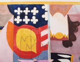 Misch Ádám (1935-1995): Bábuk (cím nélkül), 1975. Akvarell, ceruza, papír, jelezve jobbra lent. 50×6...