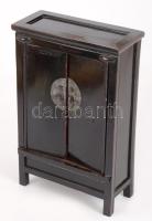 Kínai fa ékszeres szekrény, 1 polccal, 28x6x18 cm