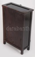 Kínai fa ékszeres szekrény, 1 polccal, 28x6x18 cm