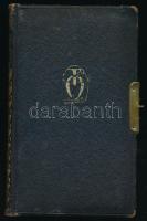 1938-1941 Budatétény-Sopron, emlékkönyv bejegyzésekkel, rajzokkal, kissé viseltes bőrkötésben