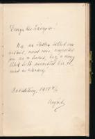 1938-1941 Budatétény-Sopron, emlékkönyv bejegyzésekkel, rajzokkal, kissé viseltes bőrkötésben