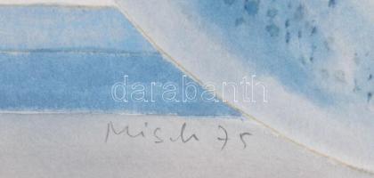 Misch Ádám (1935-1995): Átalakulások, 1975. Akvarell, ceruza, papír, jelezve jobbra lent. Paszpartub...