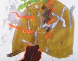 Misch Ádám (1935-1995): Maradjon így/So soll es bleiben, 1991. Akril, ceruza, papír, jelezve jobbra ...