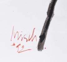 Misch Ádám (1935-1995): Cím nélkül, 1992. Vegyes technika, papír, jelezve balra lent. 62×48 cm