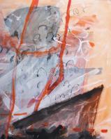 Misch Ádám (1935-1995): Ez kívül esik az utamon/Das liegt ausser meinem Wege, 1992. Akvarell, papír,...