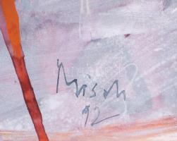 Misch Ádám (1935-1995): Ez kívül esik az utamon/Das liegt ausser meinem Wege, 1992. Akvarell, papír,...