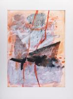 Misch Ádám (1935-1995): Ez kívül esik az utamon/Das liegt ausser meinem Wege, 1992. Akvarell, papír,...