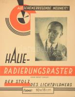 cca 1930 2 db Halie raszter fólia fényképek előhívásához (használatával az előhívott kép speciális, ...