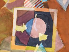 Misch Ádám (1935-1995): Utazás közben I., 1970-es évek. Akvarell, ceruza, papír, jelezve jobbra lent...