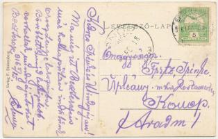 1916 Beszterce, Bistritz, Bistrita; Evangélikus lelkészlak és Búzaszer, Búza tér, Eduard Lant és Ros...