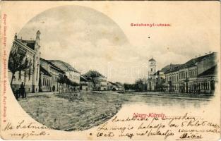 1901 Nagykároly, Carei; Széchenyi utca, tűzifa üzlet. Eigner Simon kiadása / street, shop (EK)