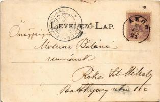 1901 Nagykároly, Carei; Széchenyi utca, tűzifa üzlet. Eigner Simon kiadása / street, shop (EK)