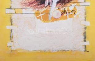 Misch Ádám (1935-1995): M sokszor (cím nélkül), 1982. Vegyes technika, papír, jelezve jobbra lent. 4...