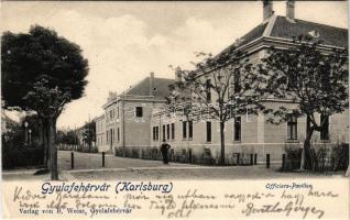 1904 Gyulafehérvár, Karlsburg, Alba Iulia; Tiszti pavilon. Weisz Bernát kiadása / Officiers-Pavillon / K.u.K. military officers' pavilion (EK)