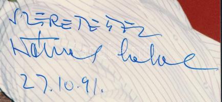 1991 Németh Lehel táncdalénekes által aláírt fotó