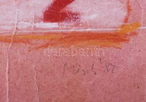 Misch Ádám (1935-1995): Petit paquet, 1982. Vegyes technika, papír, jelezve jobbra lent. Reprodukálv...