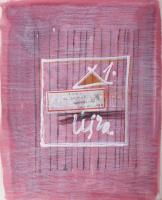 Misch Ádám (1935-1995): Komplett (cím nélkül), 1982. Vegyes technika, kollázs, papír, jelezve középen lent. 40×34,5 cm.