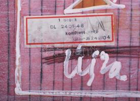 Misch Ádám (1935-1995): Komplett (cím nélkül), 1982. Vegyes technika, kollázs, papír, jelezve középe...